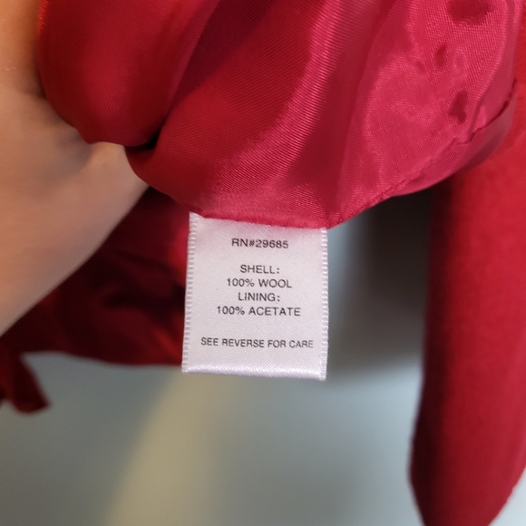 Pendleton Red Wool Ruffle Blazer - Picture 3 of 7